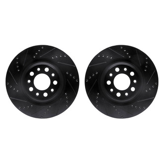 R1 Concepts® - Drilled and Slotted Rear Brake Rotor Set