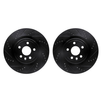 R1 Concepts® - Drilled and Slotted Rear Brake Rotor Set