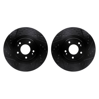 R1 Concepts® - Drilled and Slotted Front Brake Rotor Set