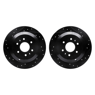 R1 Concepts® - Drilled and Slotted Rear Brake Rotor Set
