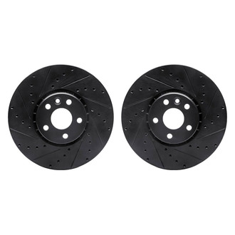 R1 Concepts® - Drilled and Slotted Front Brake Rotor Set