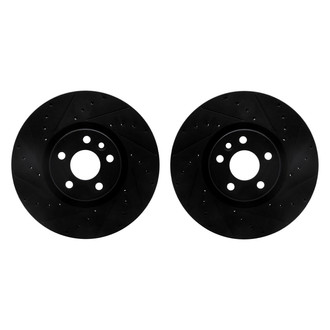 R1 Concepts® - Drilled and Slotted Front Brake Rotor Set
