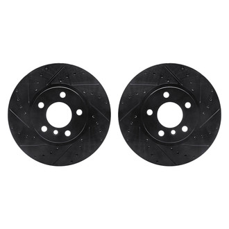 R1 Concepts® - Drilled and Slotted Front Brake Rotor Set