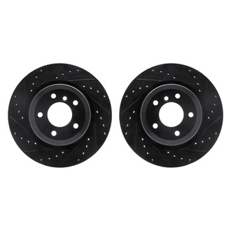 R1 Concepts® - Drilled and Slotted Rear Brake Rotor Set