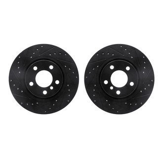 R1 Concepts® - Drilled and Slotted Rear Brake Rotor Set