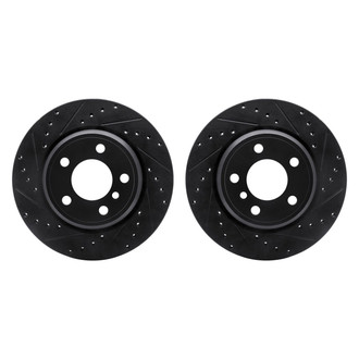 R1 Concepts® - Drilled and Slotted Rear Brake Rotor Set