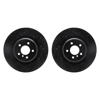 R1 Concepts® - Drilled and Slotted Rear Brake Rotor Set