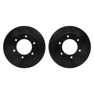 R1 Concepts® - Drilled and Slotted Front Brake Rotor Set