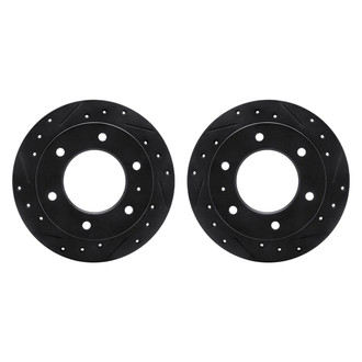 R1 Concepts® - Drilled and Slotted Rear Brake Rotor Set