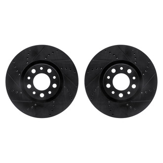 R1 Concepts® - Drilled and Slotted Front Brake Rotor Set