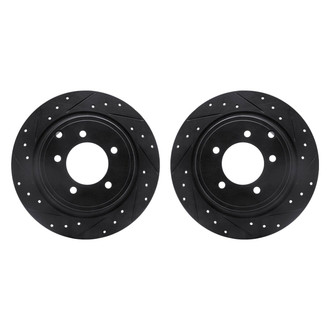 R1 Concepts® - Drilled and Slotted Rear Brake Rotor Set