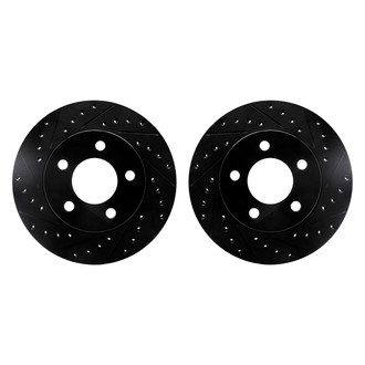 R1 Concepts® - Drilled and Slotted Front Brake Rotor Set