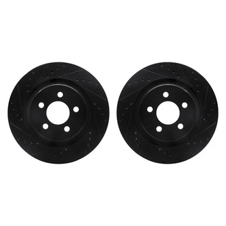 R1 Concepts® - Drilled and Slotted Front Brake Rotor Set