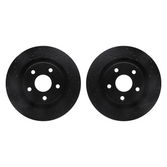 R1 Concepts® - Drilled and Slotted Front Brake Rotor Set