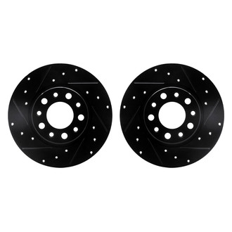 R1 Concepts® - Drilled and Slotted Rear Brake Rotor Set