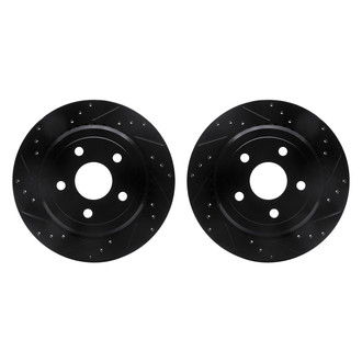R1 Concepts® - Drilled and Slotted Rear Brake Rotor Set