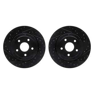 R1 Concepts® - Drilled and Slotted Rear Brake Rotor Set