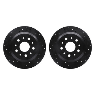 R1 Concepts® - Drilled and Slotted Rear Brake Rotor Set