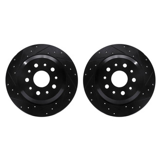 R1 Concepts® - Drilled and Slotted Rear Brake Rotor Set
