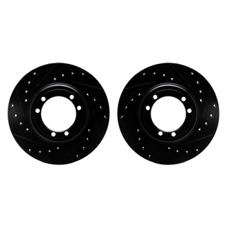 R1 Concepts® - Drilled and Slotted Rear Brake Rotor Set