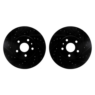 R1 Concepts® - Drilled and Slotted Front Brake Rotor Set