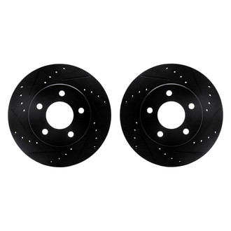 R1 Concepts® - Drilled and Slotted Front Brake Rotor Set