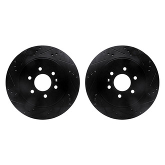R1 Concepts® - Drilled and Slotted Rear Brake Rotor Set