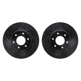 R1 Concepts® - Drilled and Slotted Front Brake Rotor Set