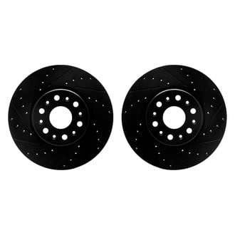 R1 Concepts® - Drilled and Slotted Front Brake Rotor Set