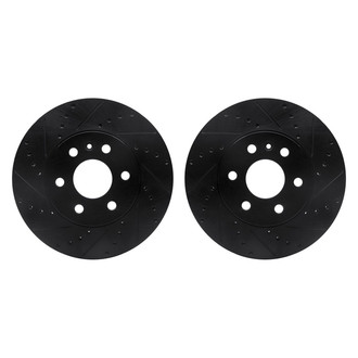 R1 Concepts® - Drilled and Slotted Front Brake Rotor Set