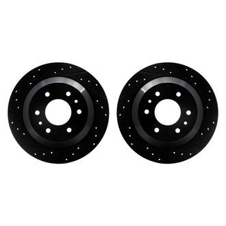 R1 Concepts® - Drilled and Slotted Rear Brake Rotor Set