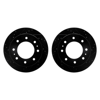R1 Concepts® - Drilled and Slotted Rear Brake Rotor Set