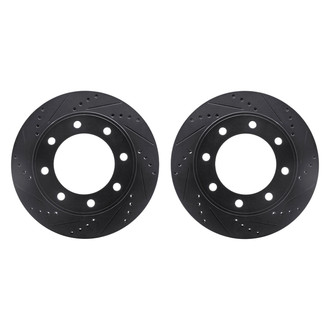 R1 Concepts® - Drilled and Slotted Front Brake Rotor Set