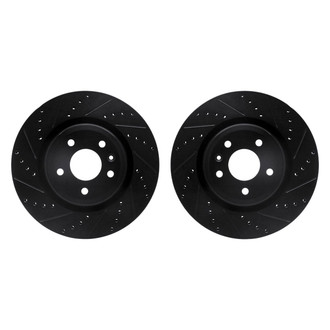 R1 Concepts® - Drilled and Slotted Front Brake Rotor Set