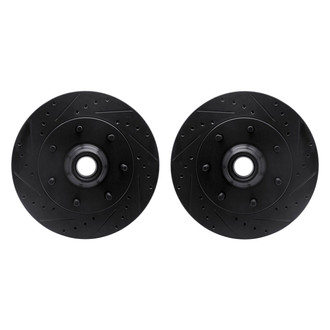 R1 Concepts® - Drilled and Slotted Front Brake Rotor Set