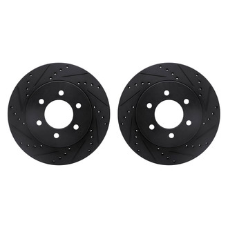 R1 Concepts® - Drilled and Slotted Front Brake Rotor Set