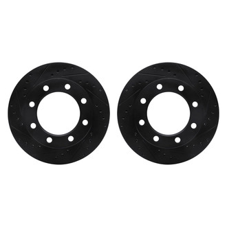 R1 Concepts® - Drilled and Slotted Front Brake Rotor Set