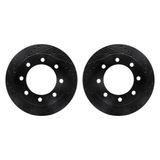 R1 Concepts® - Drilled and Slotted Front Brake Rotor Set