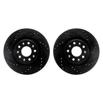 R1 Concepts® - Drilled and Slotted Front Brake Rotor Set