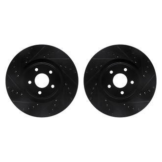 R1 Concepts® - Drilled and Slotted Front Brake Rotor Set