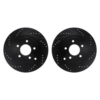 R1 Concepts® - eLINE Series™ Drilled and Slotted Rear Brake Rotor Set