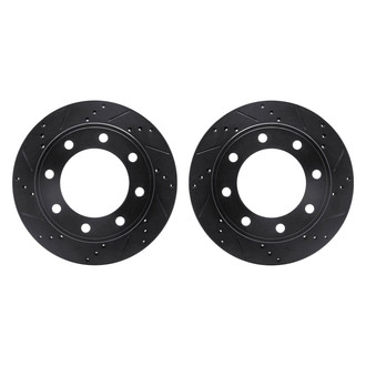 R1 Concepts® - Drilled and Slotted Rear Brake Rotor Set