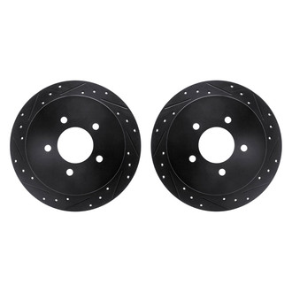 R1 Concepts® - Drilled and Slotted Rear Brake Rotor Set