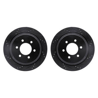 R1 Concepts® - Drilled and Slotted Rear Brake Rotor Set