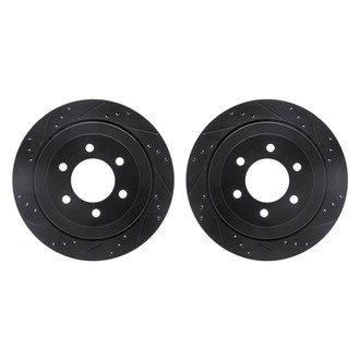 R1 Concepts® - Drilled and Slotted Rear Brake Rotor Set