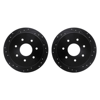 R1 Concepts® - Drilled and Slotted Rear Brake Rotor Set