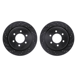 R1 Concepts® - Drilled and Slotted Rear Brake Rotor Set