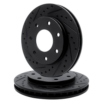 R1 Concepts® - Drilled and Slotted Rear Brake Rotor Set