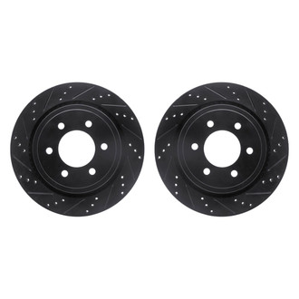 R1 Concepts® - Drilled and Slotted Rear Brake Rotor Set