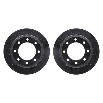 R1 Concepts® - Drilled and Slotted Rear Brake Rotor Set